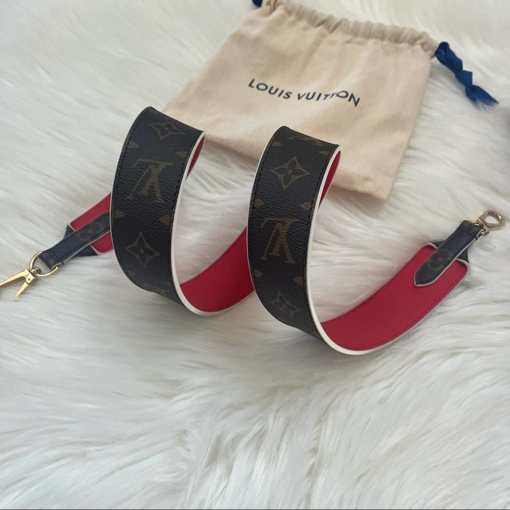 Louis Vuitton Bandouliere Monogram and Red Strap